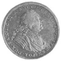 1/8 talara 1734, Drezno, Aw: Popiersie i napis, Rw: Tarcze herbowe i napis, Merseb. 1755, H-Cz.-.