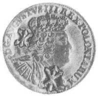 szóstak Augusta III 1755 z dwoma puncami jednostronnymi: herb Jelita