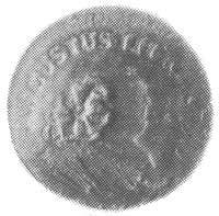 trojak Augusta III, miedź z puncą jednostronną, zniekształcony orzeł