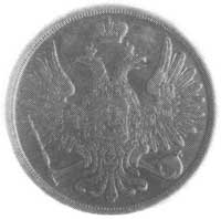 3 kopiejki 1852, Warszawa, Aw: Orzeł carski, Rw: Nominał w wieńcu, Plage 467, Brekke 232