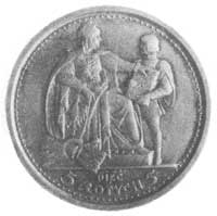 5 złotych 1925, Konstytucja, z monogramem SW, WG, Kurp. P. 36.A.