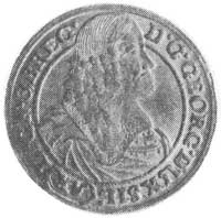 15 krajcarów 1663, Brzeg, Aw: Popiersie i napis, Rw: Orzeł i napis, FbSg. 1856,