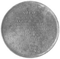 medal brązowy Augusta Wolffa 1840, Aw: Głowa w lewo i napis, sygn. F. Hoeckner F., Rw: Napis VIRO ..