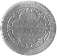 medal brązowy 1868 z okazji wzniesienia pomnika Lutra w Wormacji, Aw: Widok pomnika i napis, sygn...
