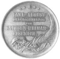 medal brązowy 1894, Aw: Popiersie, sygn. W. Mayer, Rw: Napis nad gałązką, 42 mm 29,6 g