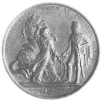 medal brązowy 1829, Aw: Głowa Mikołaja I i napis, sygn. Pincret f., Rw: Turek z koniem i rycerz, n..