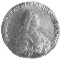 rubel 1773, Petersburg, j.w., inicjały F.L., Harris 160, Dav. 1684