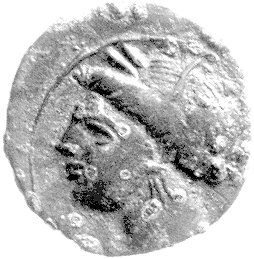 Zeugitana- Kartago, AE-16, koniec IV w. pne, Aw: Głowa Tanit w wieńcu w lewo, Rw: Koń w prawo na tle palmy, Szaivert-Sear 6580, 3.60 g., piękna głęboka patyna