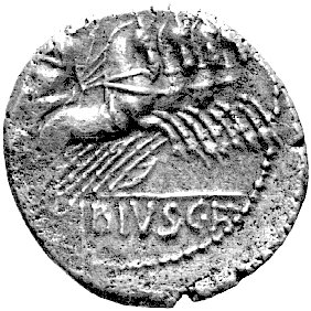 C. Vibius C. f. Pansa około 90 pne, denar, Aw: G