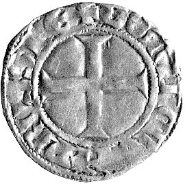 Winrych von Kniprode 1351-1382, kwartnik, Aw: Tarcza Wielkiego Mistrza, Rw: Krzyż, Voss.120, Neumann 5