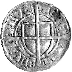 Paweł von Russdorf 1422-1441, szeląg, Aw: Tarcza Wielkiego Mistrza, Rw: Tarcza krzyżacka, Voss.826, Neumann 20