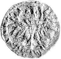 denar 1556, Elbląg, Kurp. 990 R3, Gum. 654, T. 7, rzadka moneta z ładną patyną.