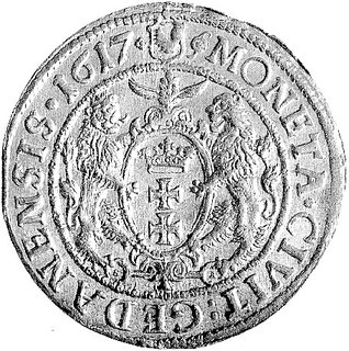 ort 1617, Gdańsk, odmiana z dwukropkiem i ozdobnym krzyżykiem po wyrazie PRVS, Kurp. 2244 R1, Gum. 1385.