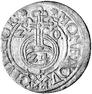 półtorak 1620, Ryga, Kurp. 2485 R2, Gum. 1446, moneta niecentrycznie wybita.