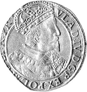 dukat 1633, Gdańsk, bardzo rzadka odmiana z powtórzoną datą pod ramieniem króla, H-Cz. 7573 R7, Fr. 15, T. 80, złoto, 3.22 g, obcięty.