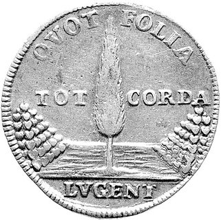 1/3 talara (1/2 guldena) 1727, Drezno, Kam. 639 R3, Merseb. 1660, rzadka moneta wybita z okazji śmierci królowej Krystyny Eberhardyny.