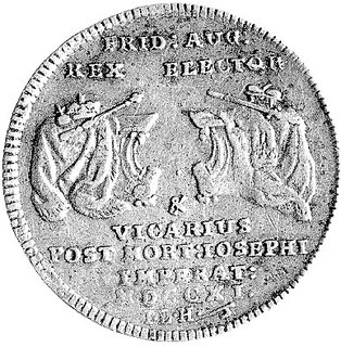 1/6 talara wikariackiego 1711, Drezno, Kam. 614 R2, Merseb. 1493, rzadkie.
