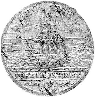 grosz 1717, Drezno, Kam. 624 R2, rzadka moneta wybita z okazji śmierci Anny Zofii - matki Augusta II.