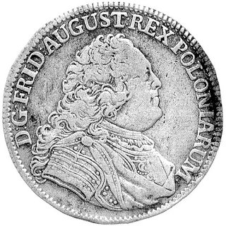 1/3 talara (1/2 guldena) 1753, Drezno, Kam. 1348 R, Merseb. 1756, rzadkie.