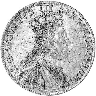 tymf 1753, Lipsk, Aw: Szczupłe popiersie króla w
