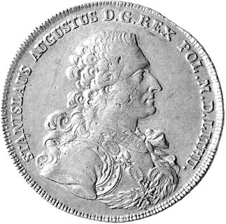 talar 1766, Warszawa, popiersie króla w zbroi, bez kropki po dacie, Plage 380, Dav. 1618.