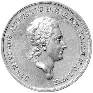 próbny półtalar 1771, Warszawa, Plage 473, nieznaczne rysy po obu stronach monety mimo to ładnie zachowany efektowny egzemplarz ze starą patyną.