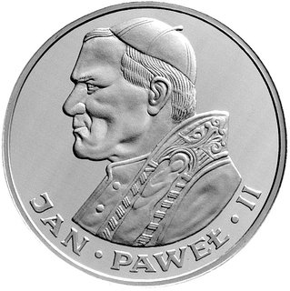 200 złotych 1986, Szwajcaria, II wizyta papieża Jana Pawła II w Polsce, Parchimowicz 316b, wybito 75 sztuk, srebro, bardzo rzadka moneta.
