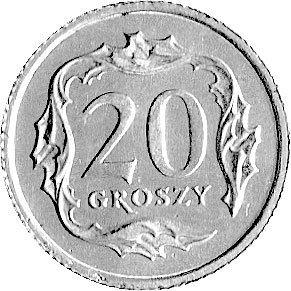 20 groszy 1998, Warszawa, Parchimowicz notuje tylko miedzionikiel, nakład nieznany, srebro, 3.64 g.