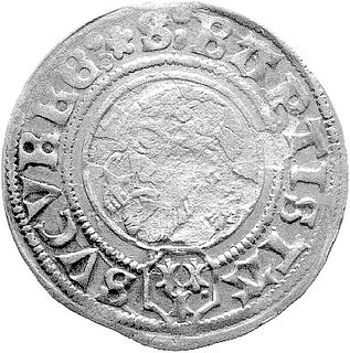 grosz 1506, Nysa, odmiana z datą 15-. 6, Fbg. 776.e, ślady korozji na rewersie.