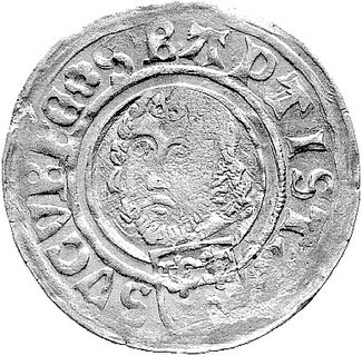 grosz 1508, Nysa, odmiana z datą 15o8, Fbg. 778.