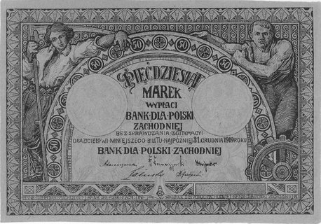 50 marek ważne do 31.12.1919, Jabłoński 3299 R8, bardzo rzadkie.