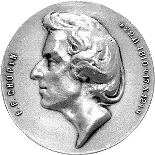 Fryderyk Chopin- medal 1899 r., Aw: Głowa w lewo