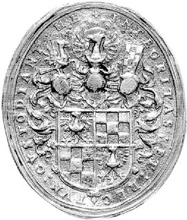 Księstwo Legnicko-Brzeskie, Jan Krystian 1591- 1639 - medal złoty autorstwa Mathesa Carla (?) 1608 r., Aw: Półpostać księcia w ceremonialnym stroju w prawo i napis w otoku: JOHANNES CHRISTIAN D. G. DVX SILESIAE LIGNIC: ET: BREGENSIS: 1608, Rw: Orzeł Śląski na ozdobnym herbie księstwa i napis w otoku: INTEGRITAS ET RECTVM CVSTODIANT ( Niech mnie strzeże to co nieskażone i słuszne), F.u. S. 1560, Więcek 8, 32 x 38 mm, złoto 16.41 g., bardzo ciekawy i rzadki medal- lany i cyzelowany