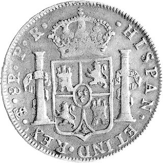 Karol III 1759- 1788, 8 reali 1780, Potosi, Aw: 