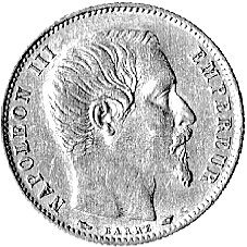 Napoleon III 1852- 1870, 5 franków 1854, Paryż, Aw: Głowa, Rw: W wieńcu nominał i data, Fr.578, złoto 1.62 g.