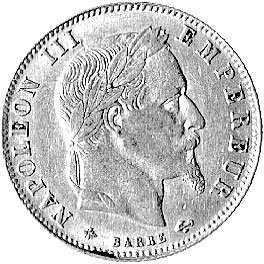 Napoleon III 1852- 1870, 5 franków 1864, Paryż, 