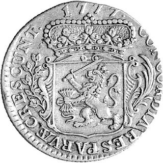 Zelandia- ćwierć silverdukatona 1777, Aw: Rycerz