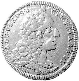 pół karolina 1733, Monachium, Aw: Głowa, Rw: Madonna, Hahn 256, Fr.233, złoto 4.76 g.