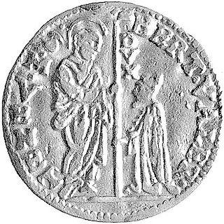 Bertucci Valier 1656- 1658, dukat, Aw: Doża klęczący przed św. Markiem, Rw: Postać Chrystusa, Fr.1326, złoto 3.26 g.