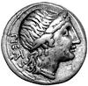 M. Herennius 108-107 pne, denar, Aw: Pietas w prawo i napis z lewej srony PIETAS, Rw: Amphinomus n..