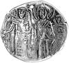 hyperpyron, Aw: Chrystus na tronie, Rw: Cesarz koronowany przez Matkę Boską, Sear 2073, złoto 2.58..
