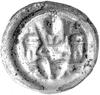 Otto Bogaty 1156-1190, brakteat; Margrabia w hełmie i płaszczu na wprost zasiadający na arkadzie, ..