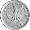1 złoty 1928, Wieniec - gałązki dębowe, bez napi