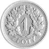 1 złoty 1928, Wieniec - gałązki dębowe, na rewer