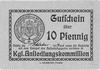 Poznań - bony na 10 i 50 fenigów(2 różne sztuki) wydane przez Ansiedlungskommission für Westpreuss..