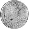 pieniądz zastępczy nieokreślonego majątku, na orcie Augusta III z 1753 roku dwie kontrmarki na awe..