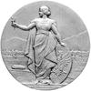 przyjęcie Polski do Ligi Narodów w 1926 r., medal autorstwa J. Aumillera, Aw: Kobieta z tarczą z O..