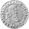 Johann Georg II 1656- 1680, półgulden 1669, Aw: Popiersie, Rw: Tarcza herbowa, Merseb.1195