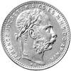 Franciszek Józef 1848- 1916, 8 forintów= 20 franków 1888 Krzemnica, Aw: Głowa, Rw: Tarcza herbowa,..