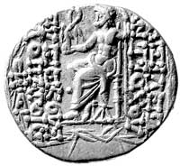 Syria- Seleucydzi, Antioch X 94-92, tetradrachma, men. Antiochia, Aw: Głowa króla w diademie w pra..